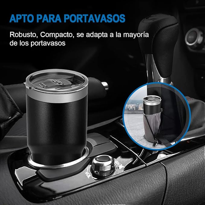 A Vaso Térmico de Acero Inoxidable, Easytao Taza Termica Frio y Caliente para Cafe con Tapa y Pajita, Cepillo de limpieza, Termo Infusor de Vacío Doble para Hombre, Mujer, Regalo, (30oz/850ml, Negro)