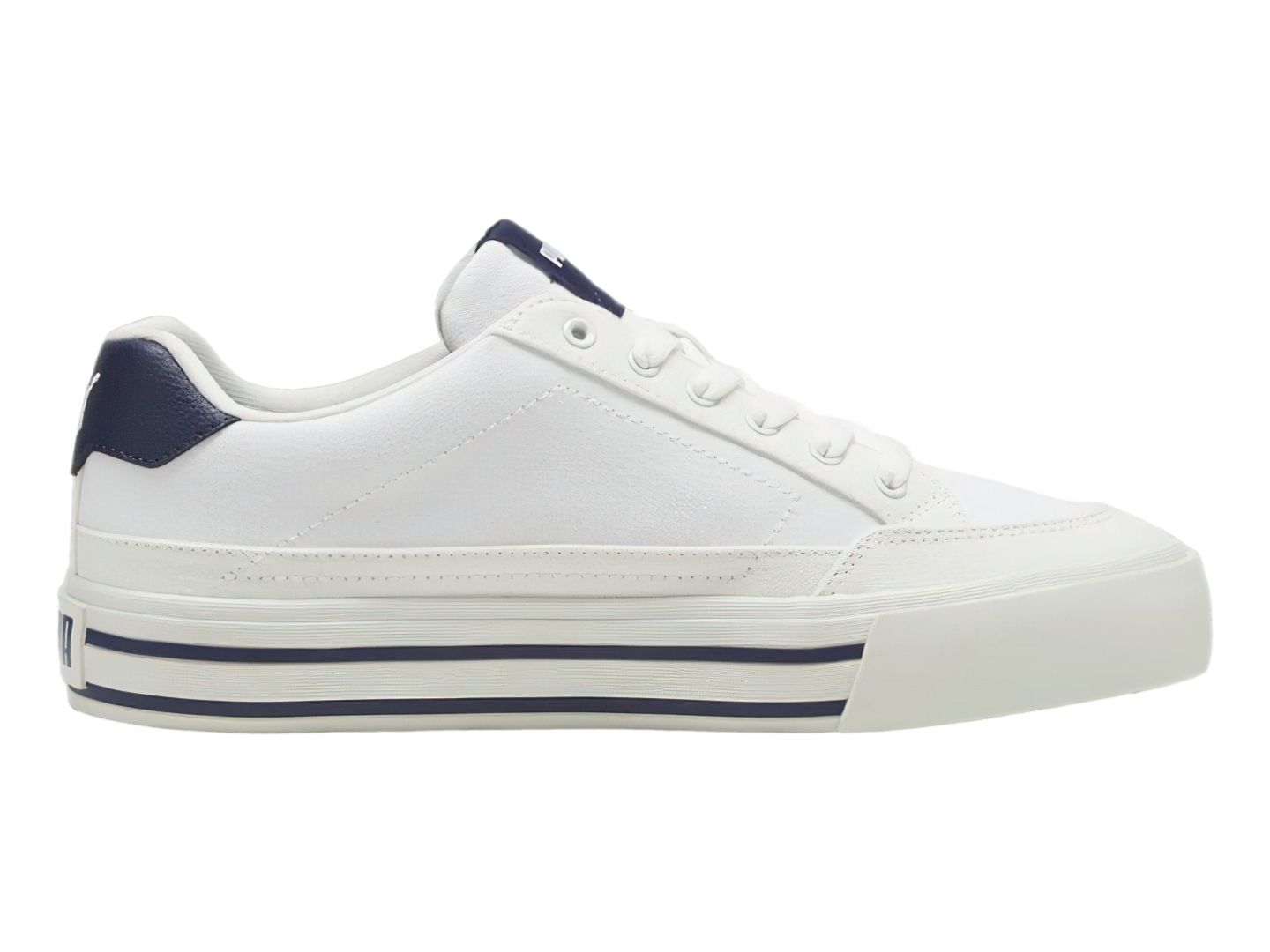 Tenis Puma Court Classic Vulc Blanco con Azul