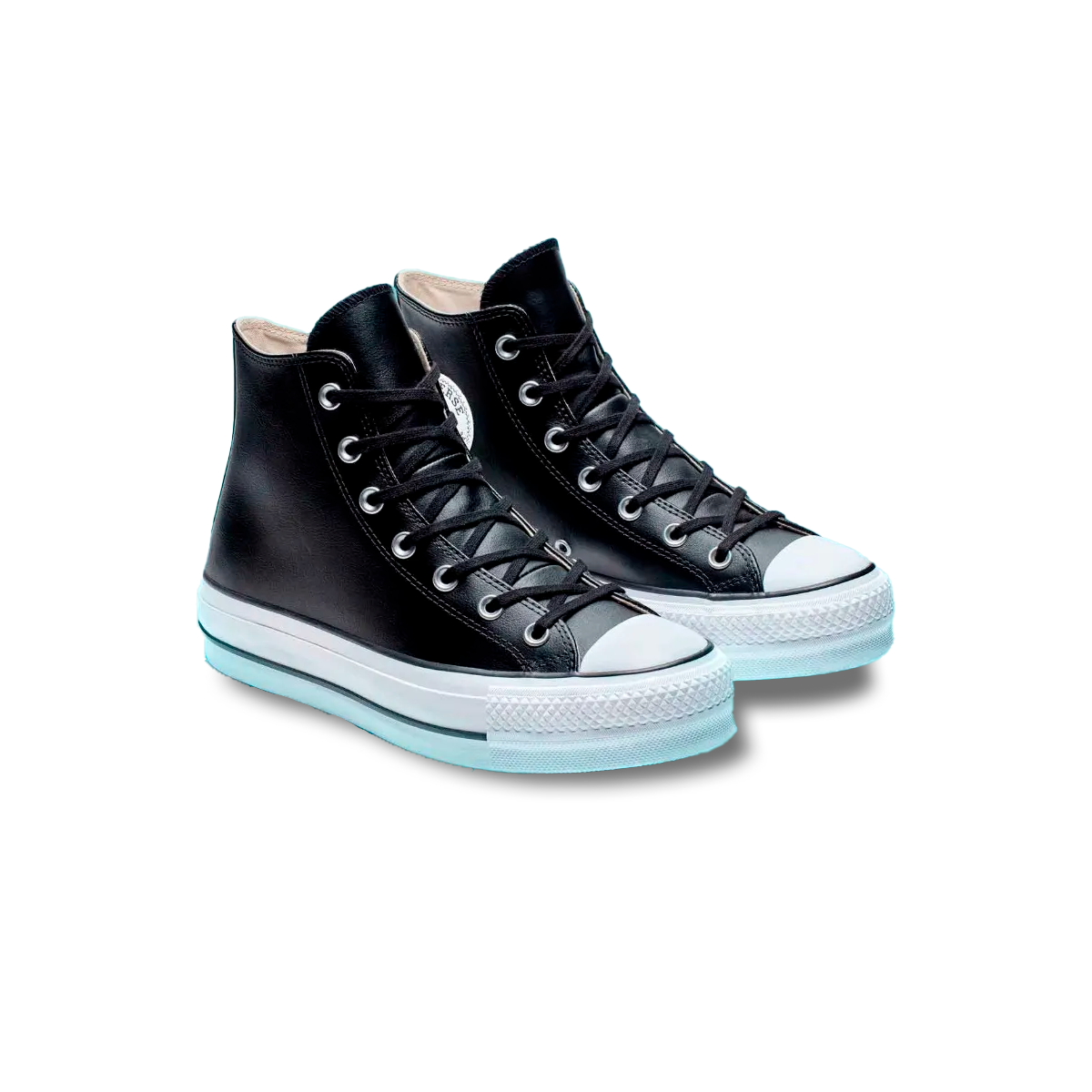 Tenis Converse de Plataforma Lift Negros Bota Piel Mujer