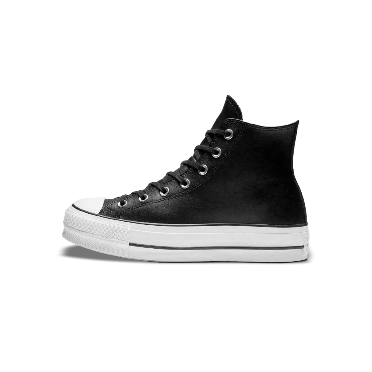 Tenis Converse de Plataforma Lift Negros Bota Piel Mujer