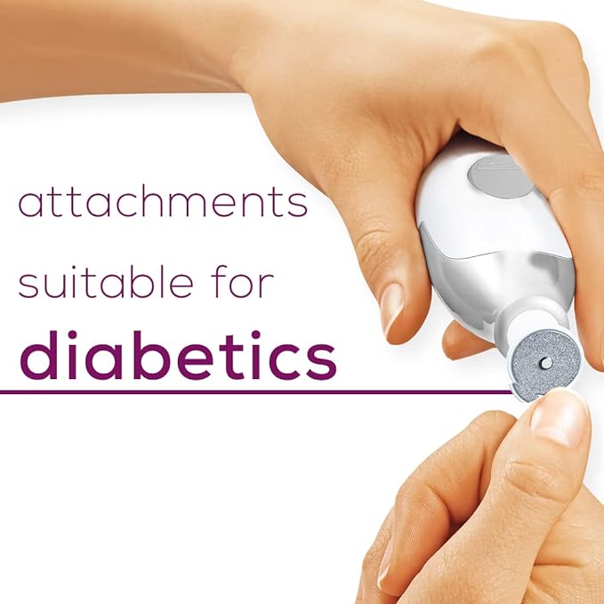 A Beurer - Set eléctrico de manicura y pedicura con potente lima de uñas con 7 accesorios y sistema de velocidad para cuidado de calidad de salón de manos y pies en casa