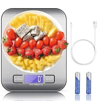 A TBONEEY Báscula Cocina Digital USB Recargable, Bascula Precision