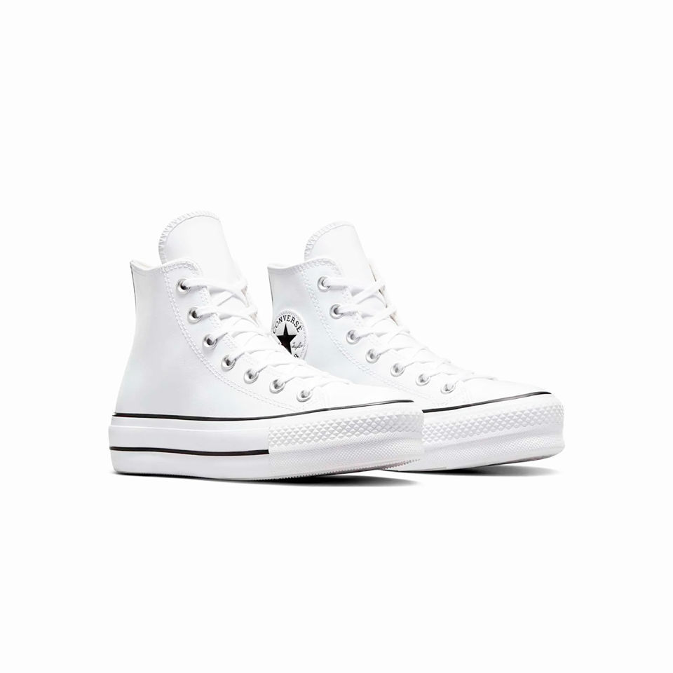 Tenis Converse de Plataforma Lift Blancos en Bota de Piel para Mujer