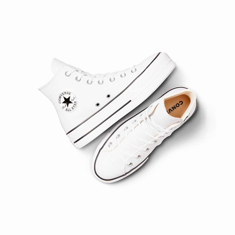 Tenis Converse de Plataforma Lift Blancos en Bota de Piel para Mujer