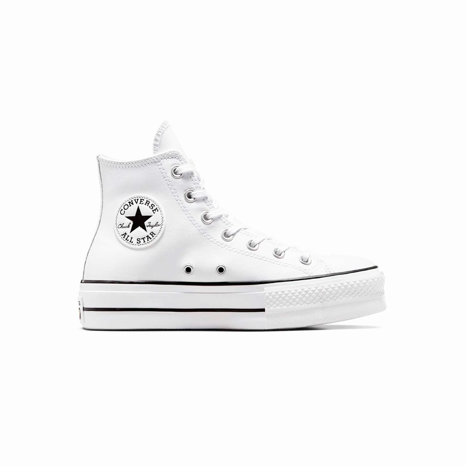 Tenis Converse de Plataforma Lift Blancos en Bota de Piel para Mujer
