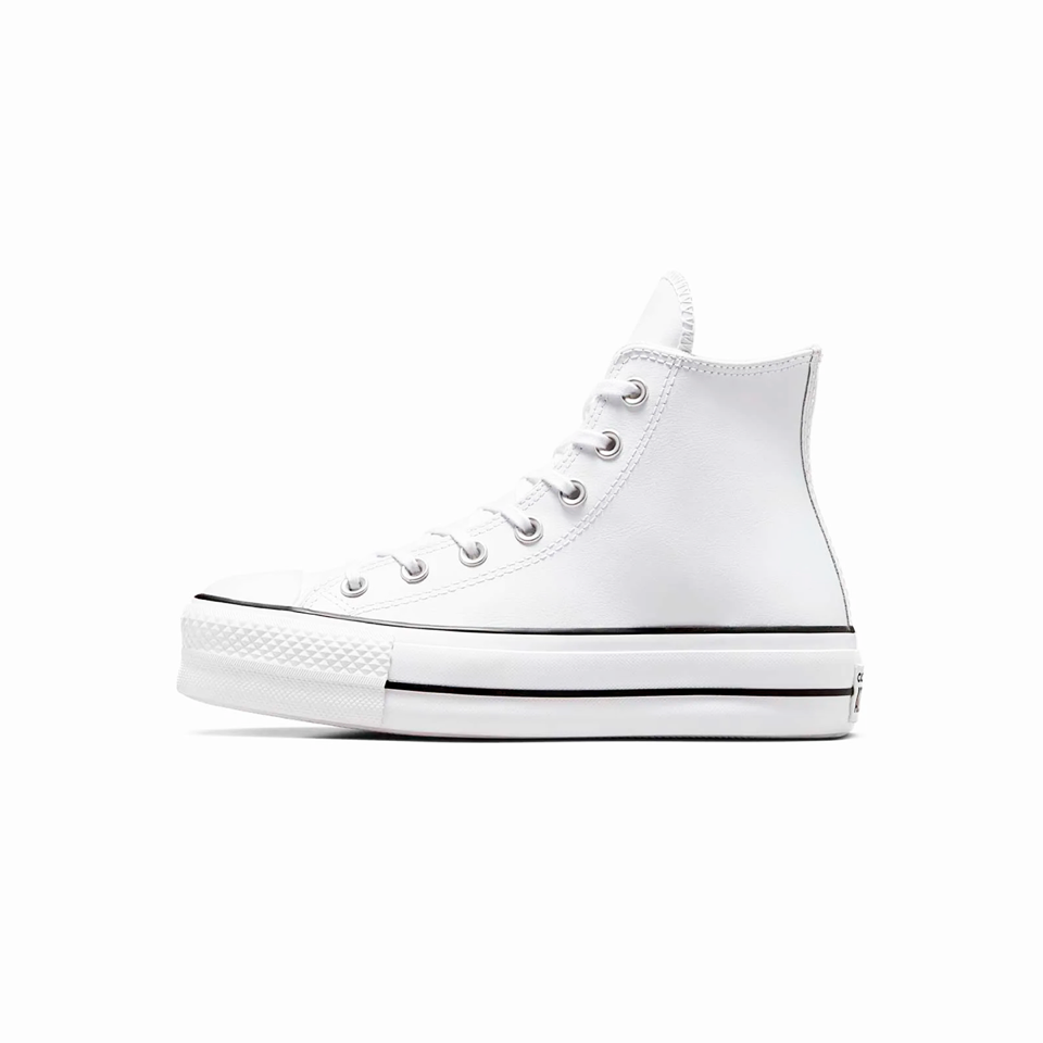 Tenis Converse de Plataforma Lift Blancos en Bota de Piel para Mujer