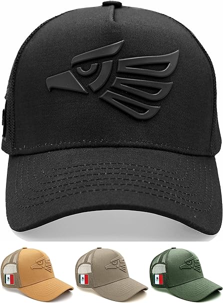 A Militar Fury Gorra para Hombre Rejilla Logo Águila, Gorra Hecho en México Tipo Camionero, Gorra Trucker Cap, Gorra de Malla para Hombre, Regalo para Hombre