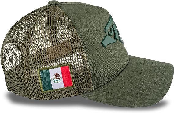 A Militar Fury Gorra para Hombre Rejilla Logo Águila, Gorra Hecho en México Tipo Camionero, Gorra Trucker Cap, Gorra de Malla para Hombre, Regalo para Hombre