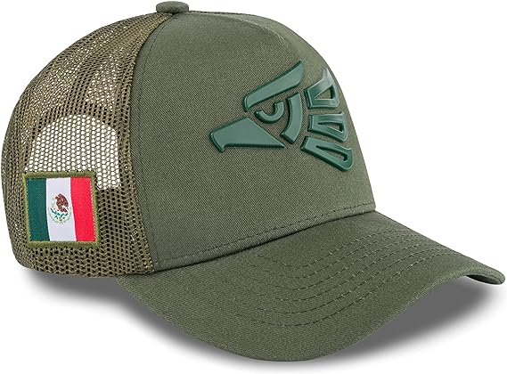 A Militar Fury Gorra para Hombre Rejilla Logo Águila, Gorra Hecho en México Tipo Camionero, Gorra Trucker Cap, Gorra de Malla para Hombre, Regalo para Hombre
