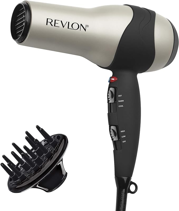 A Revlon - Secadora de cabello- Maquinadora turbo voluminizadora Perfect Heat, RV473.