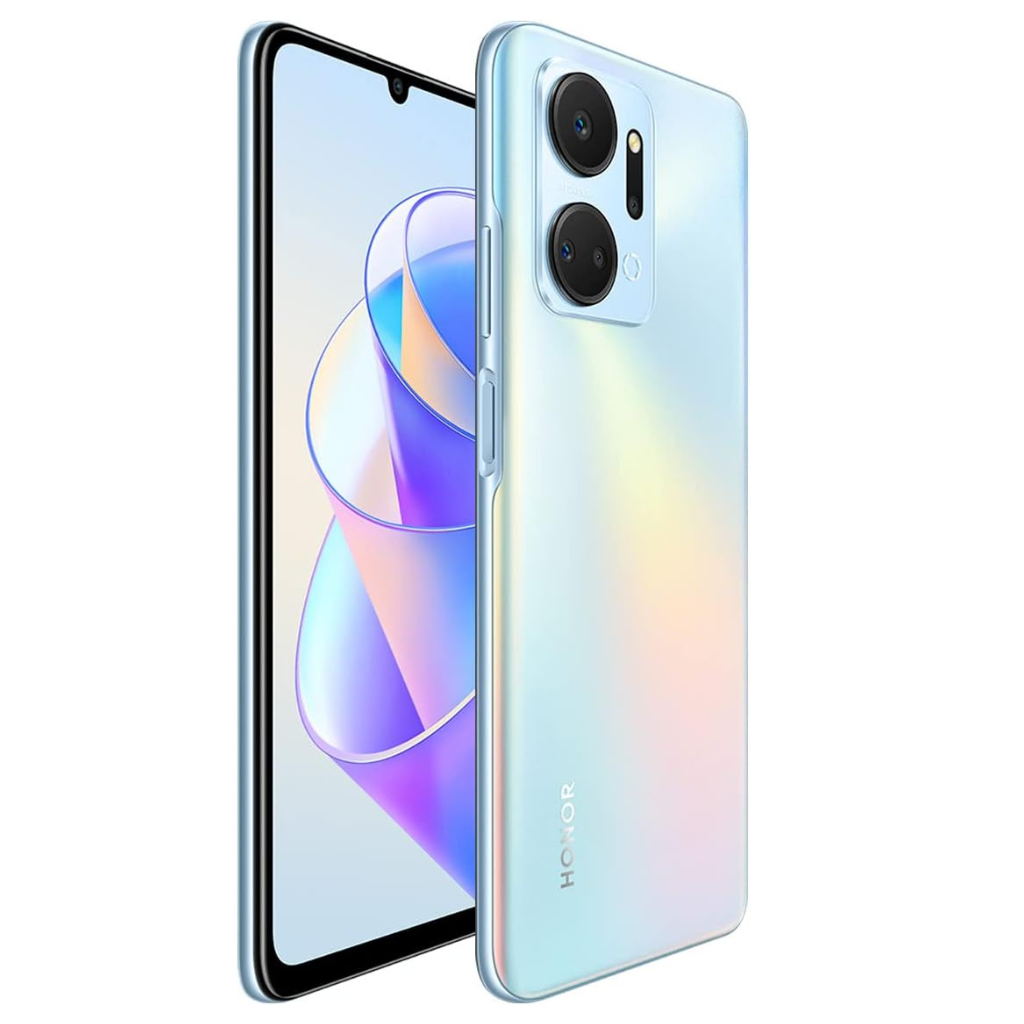 Celular Honor X7A RAM 6+128GB Plata Dual SIM + Smartband 1More notifica apps..