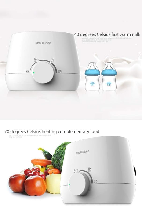 A AVEDISTANTE Calienta Biberones, Esterilizador Biberon 5 en 1 Multifuncional Calentador Biberones Portátil de Botellas Dobles Electrónico Termostato Inteligente Calentad.