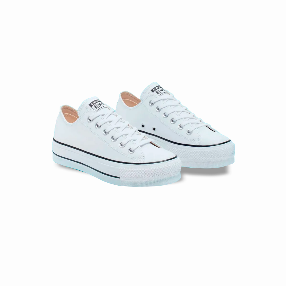Tenis Converse de Plataforma Lift Blancos en Choclo de Piel para Mujer