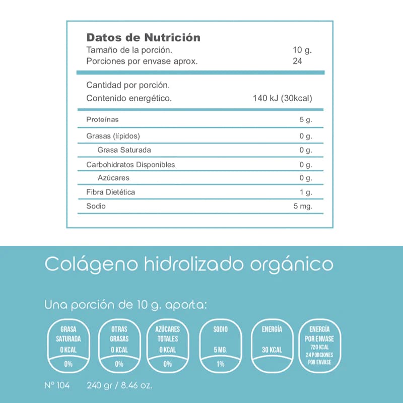 Colágeno Hidrolizado Natural Sin Sabor