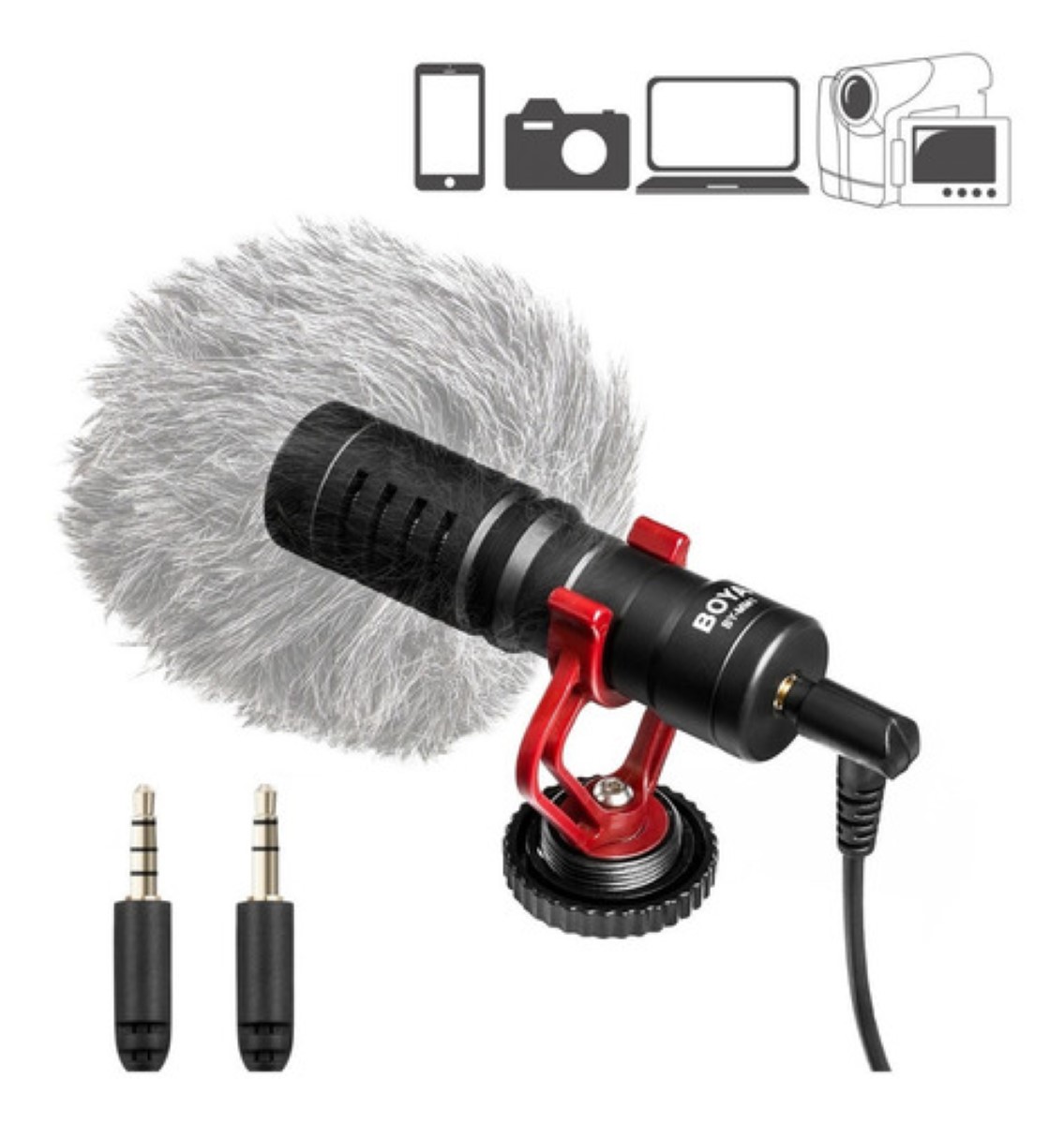 "Micrófono Boya BY-MM1 Condensador Cardioide color negro "