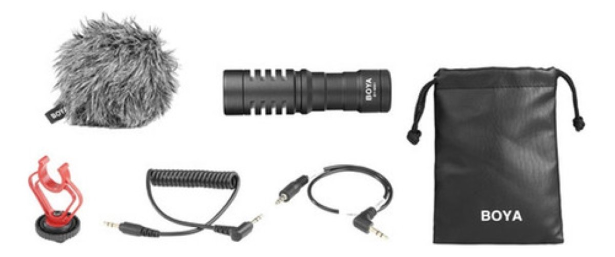 "Micrófono Boya BY-MM1 Condensador Cardioide color negro "