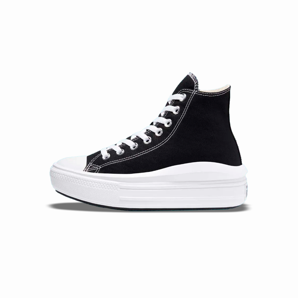 Tenis Converse de Plataforma Move Negros en Bota de Lona para Mujer