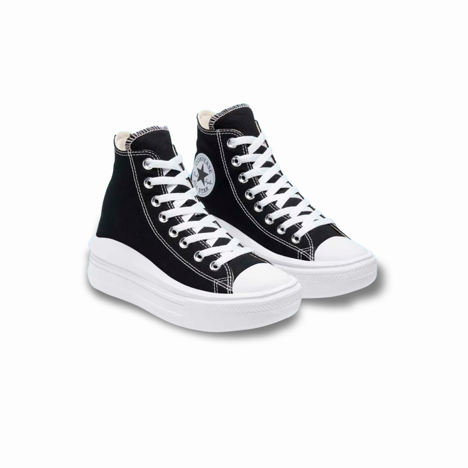Tenis Converse de Plataforma Move Negros en Bota de Lona para Mujer