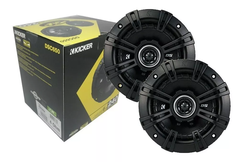 Set de Bocinas Coaxiales Kicker DSC6504 6.5 Pulgadas 2 Vias 240W