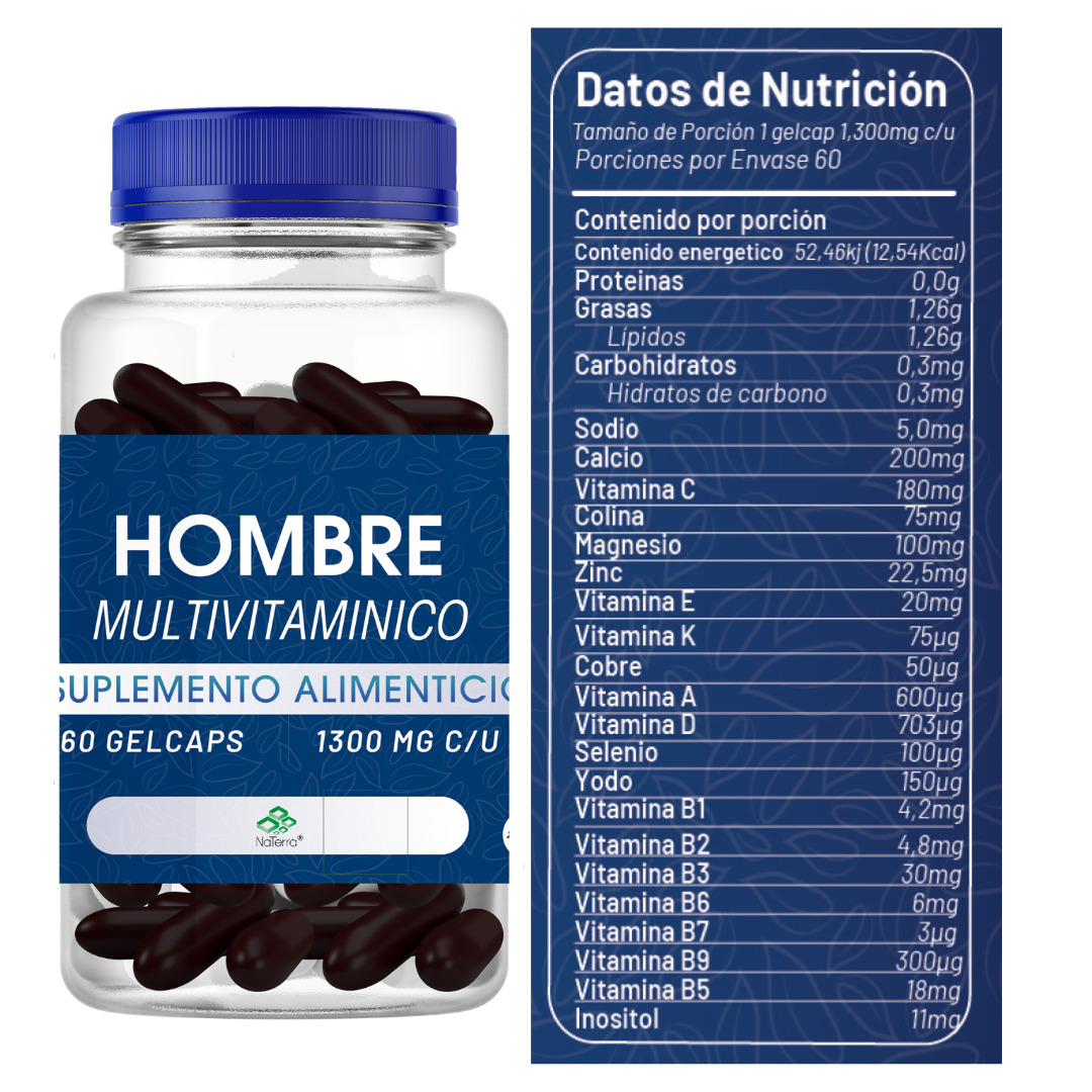 Multivitaminico Hombre 60 Gelcaps