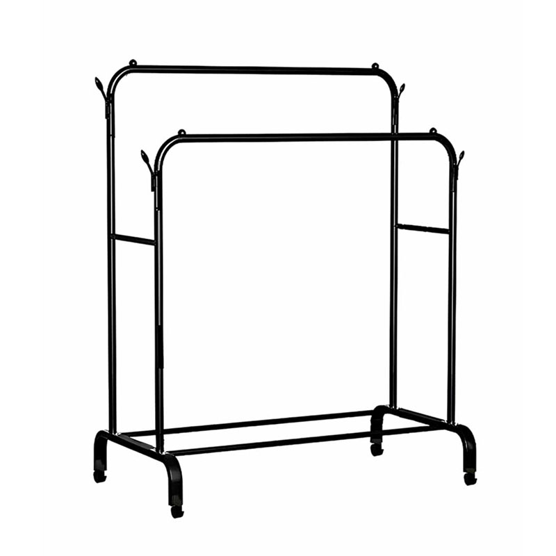 Rack de ropa de hojas 2 tubos.