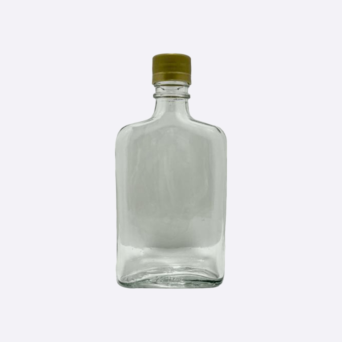 Botella de vidrio transparente Anfora 250 ml con tapa rosca 30 piezas/ mezcal
