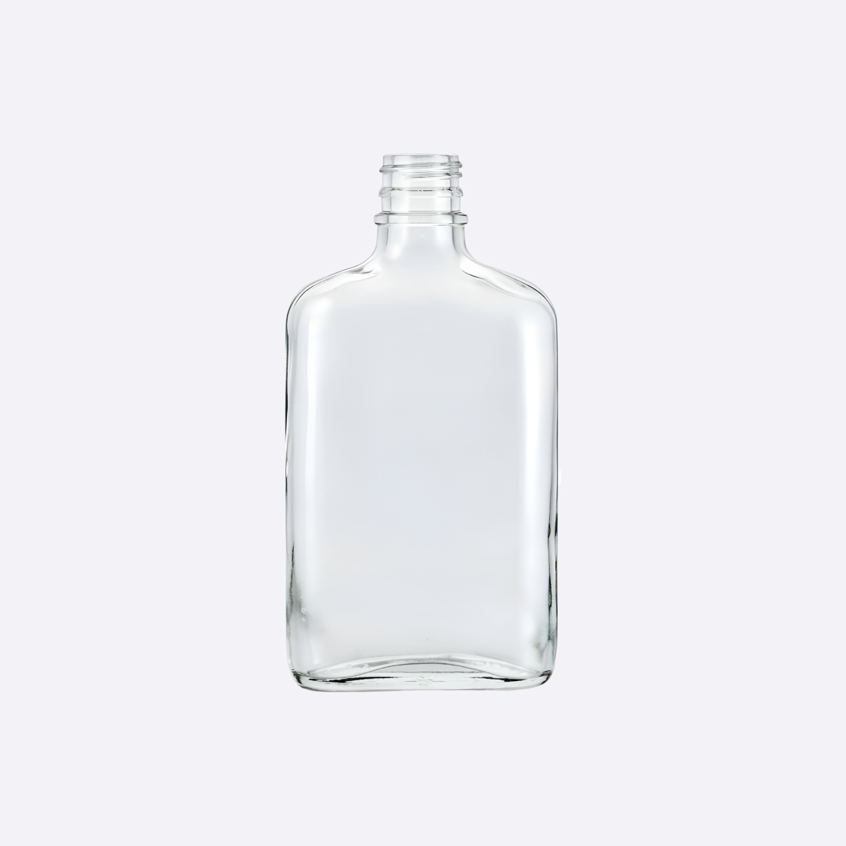 Botella de vidrio transparente Anfora 250 ml con tapa rosca 30 piezas/ mezcal