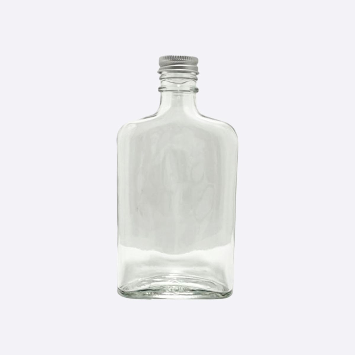 Botella de vidrio transparente Anfora 250 ml con tapa rosca 30 piezas/ mezcal