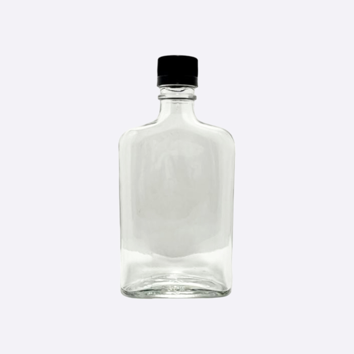 Botella de vidrio transparente Anfora 250 ml con tapa rosca 30 piezas/ mezcal