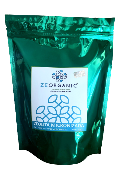 Zeolita micronizada 400 gramos activada 96% de pureza para consumo humano