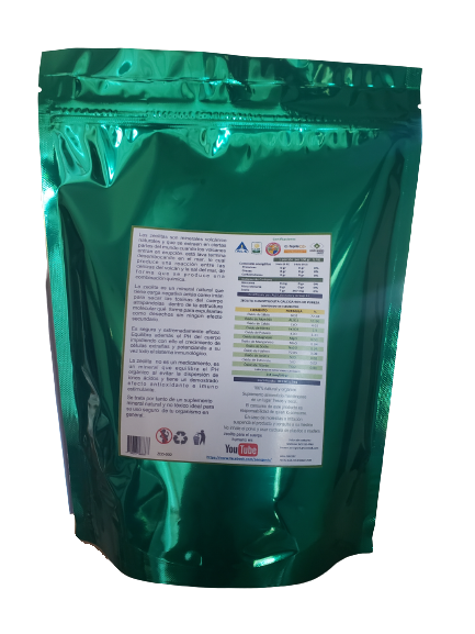 Zeolita micronizada 400 gramos activada 96% de pureza para consumo humano