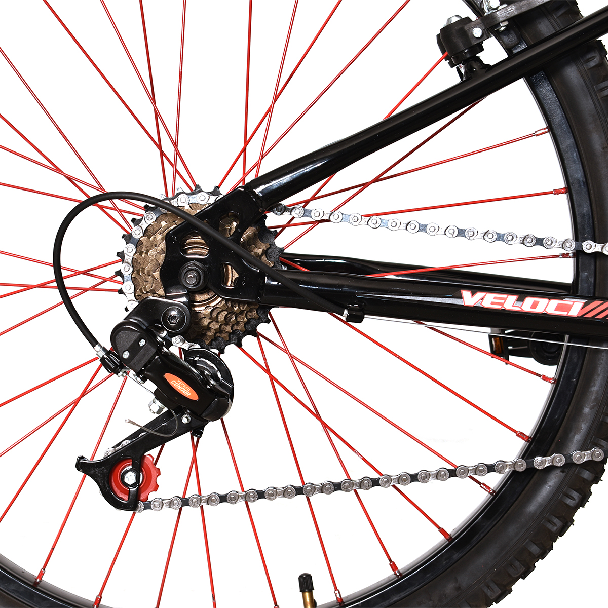 Bicicleta Veloci Naukas M/RING R24 Negro