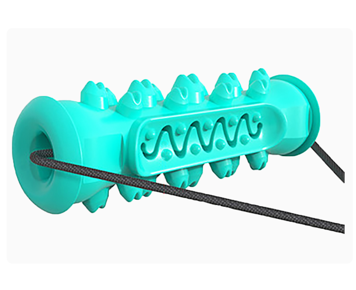 Juguete para Mascota con Mordedera y Doble Ventosa