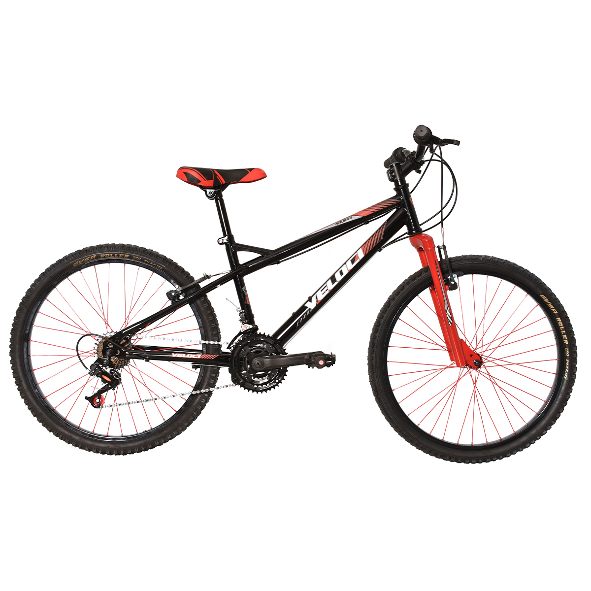 Bicicleta Veloci Naukas M/RING R24 Negro