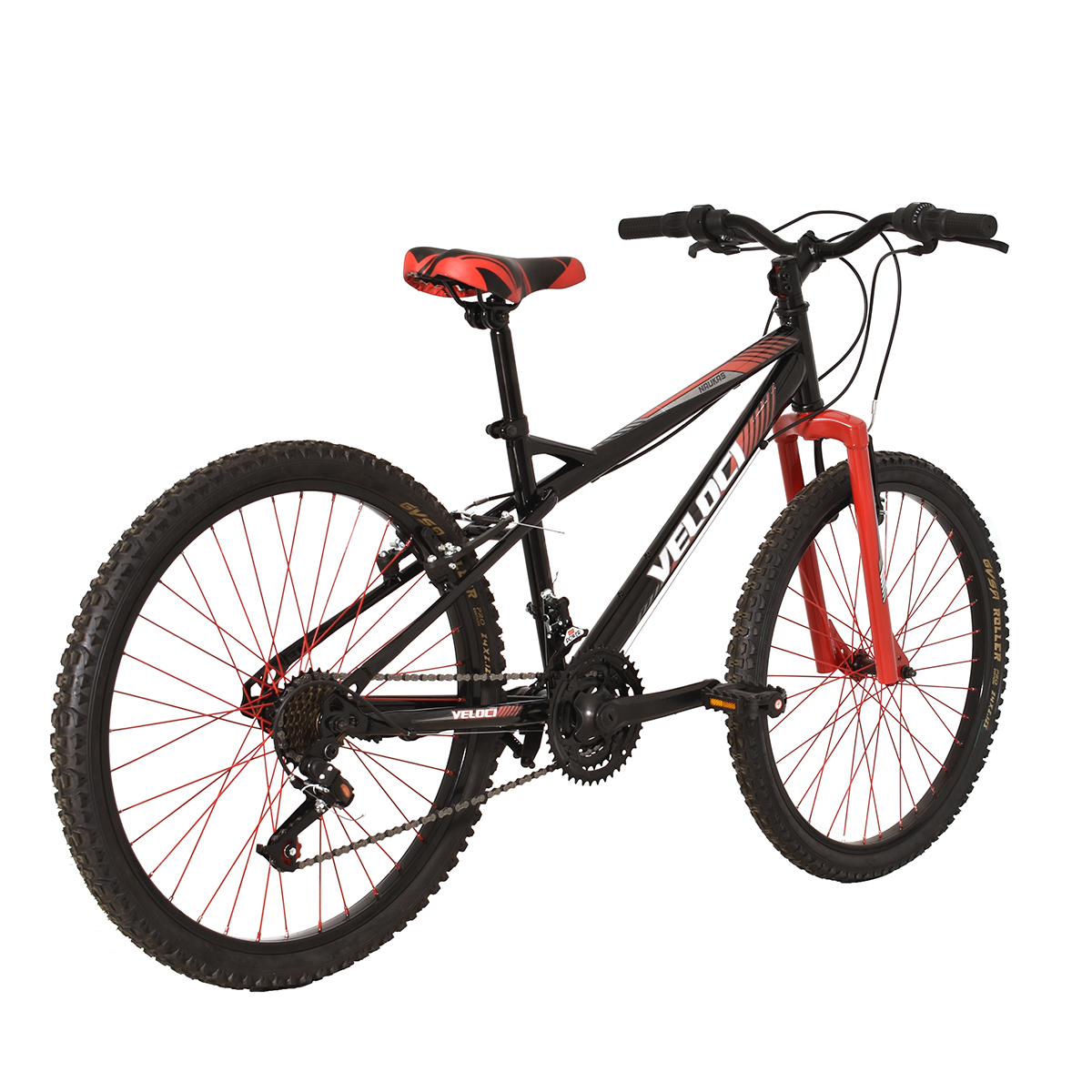 Bicicleta Veloci Naukas M/RING R24 Negro