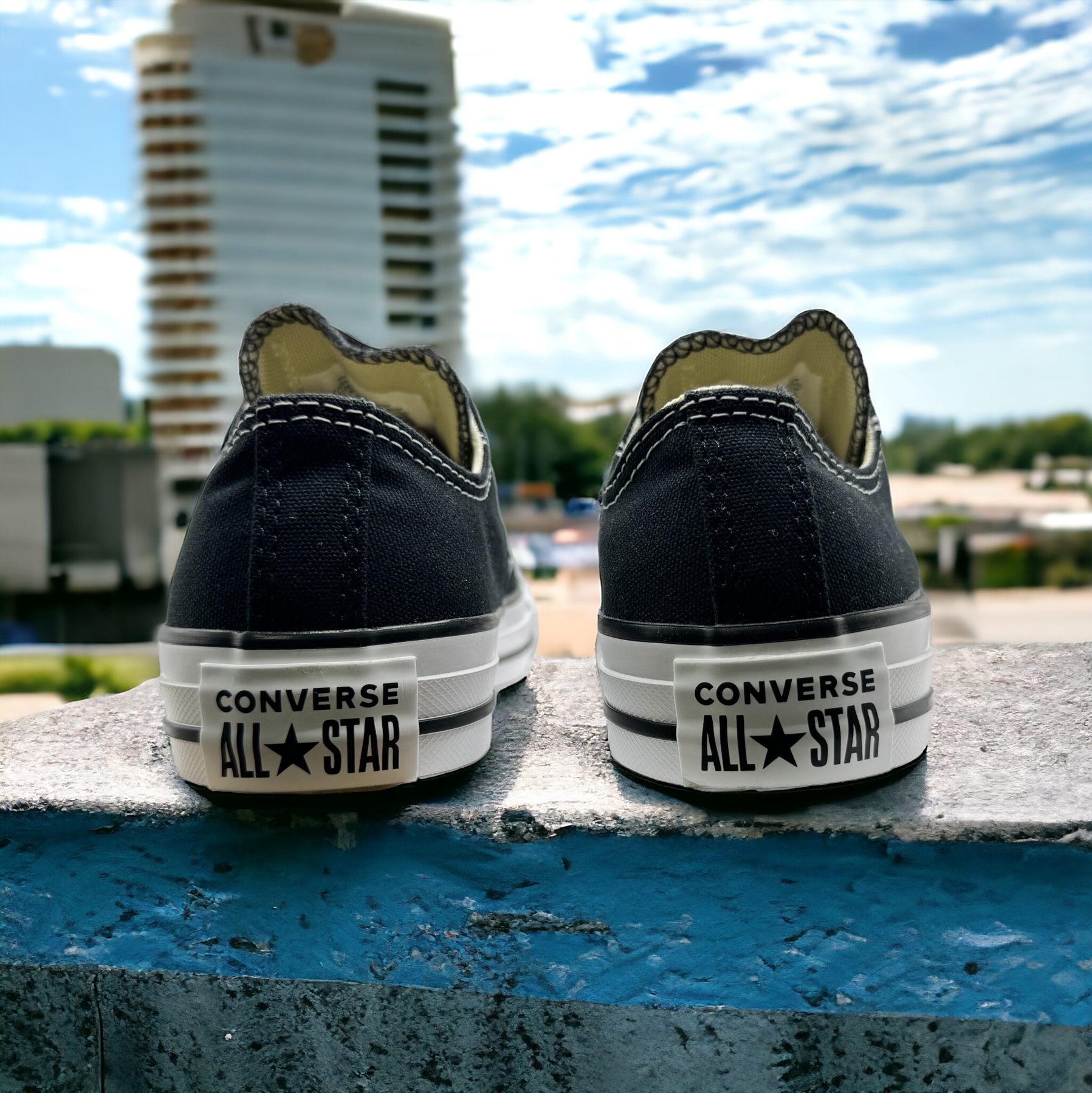 Converse lona negra online