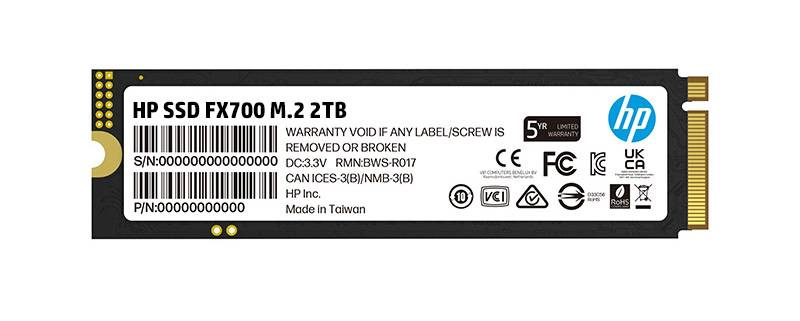 Disco Sólido SSD HP  FX700 NvMe 2TB / PCI Express 4.0 M.2.