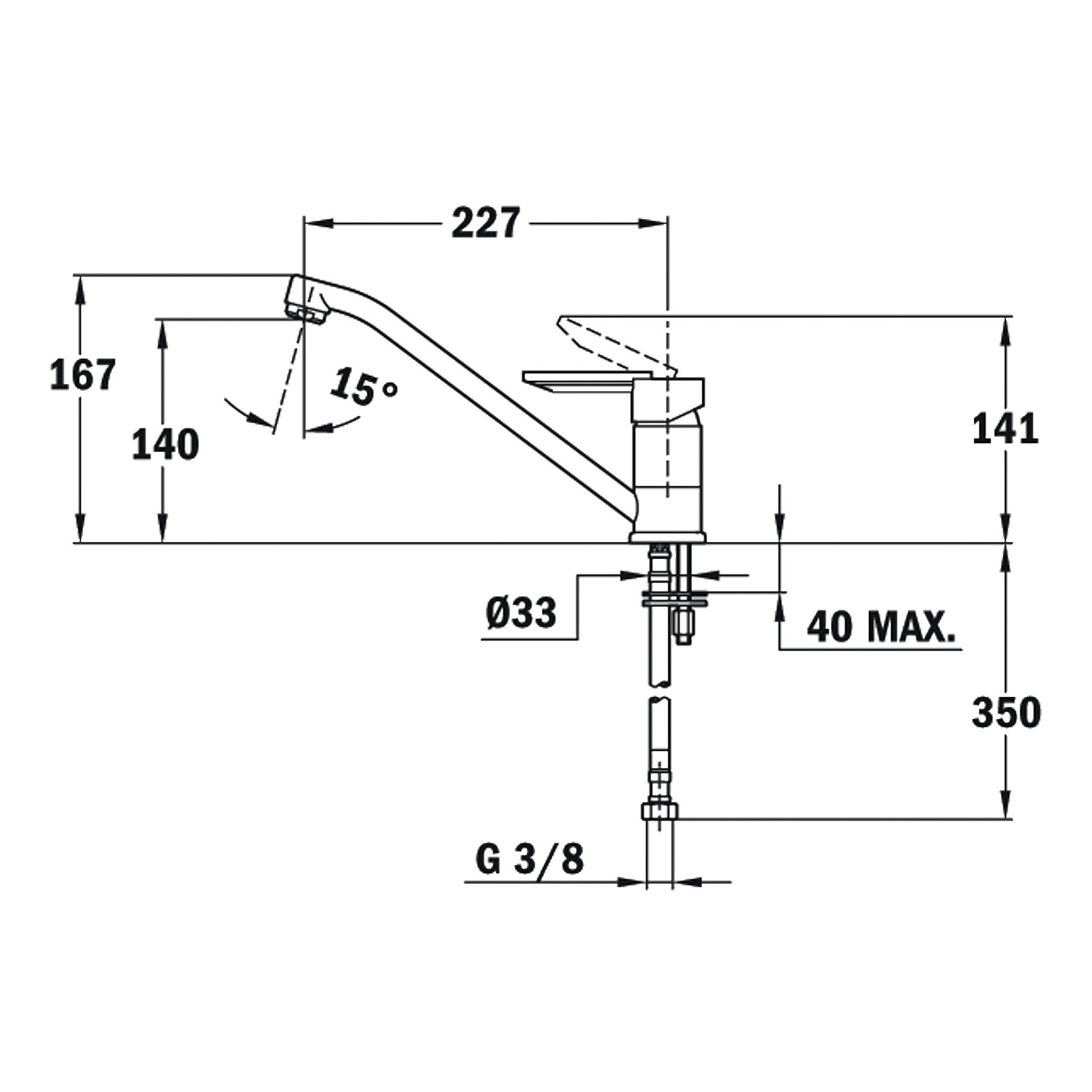 MEZCLADORA MONOMANDO TEKA MF2 PROJECT (ML).