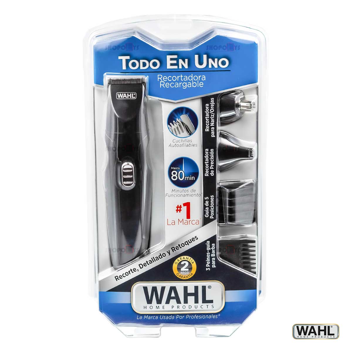 Wahl Maquina Recargable All In One Barba, Nariz Y Oídos