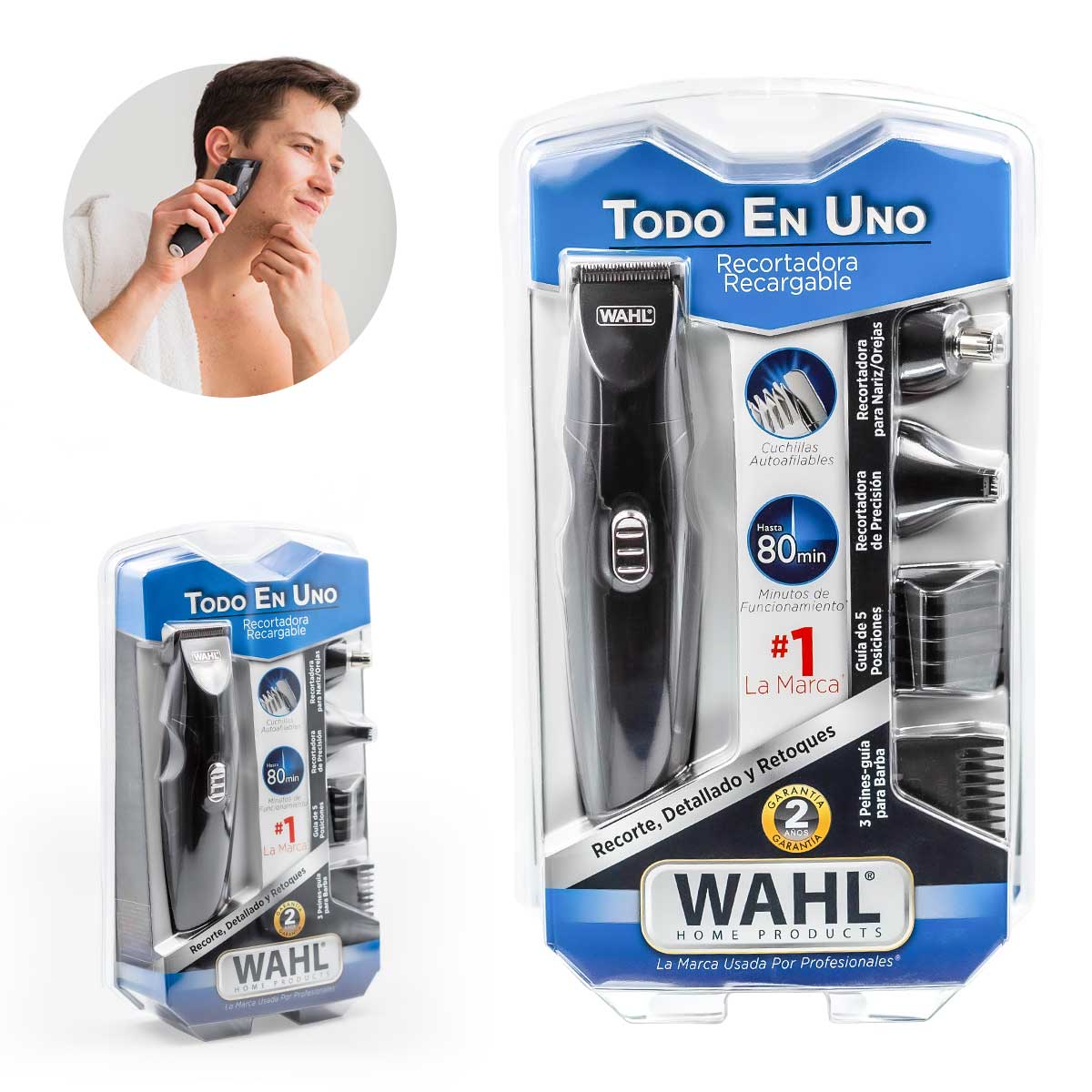 Wahl Maquina Recargable All In One Barba, Nariz Y Oídos