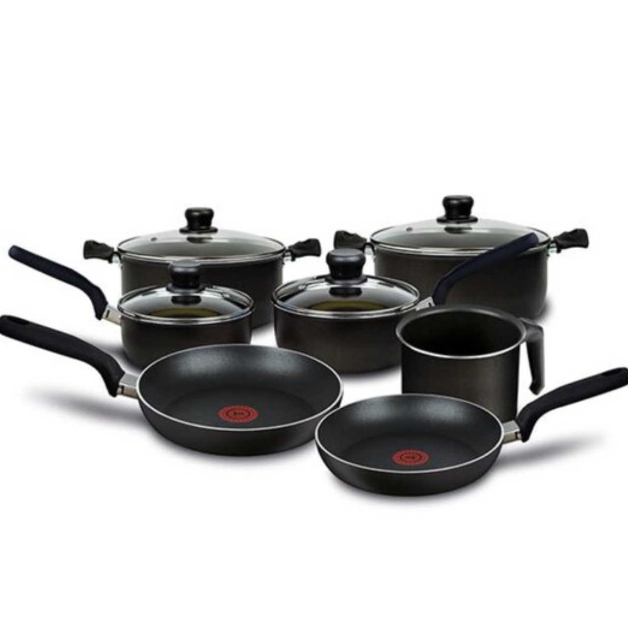 Batería de Cocina T-Fal BAT18 M02261 Vital 18 Piezas Negro ENDY4*.