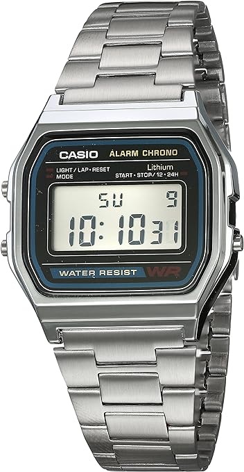 Reloj CASIO A158WA-1R Vintage Collection Digital Retro-Acero.