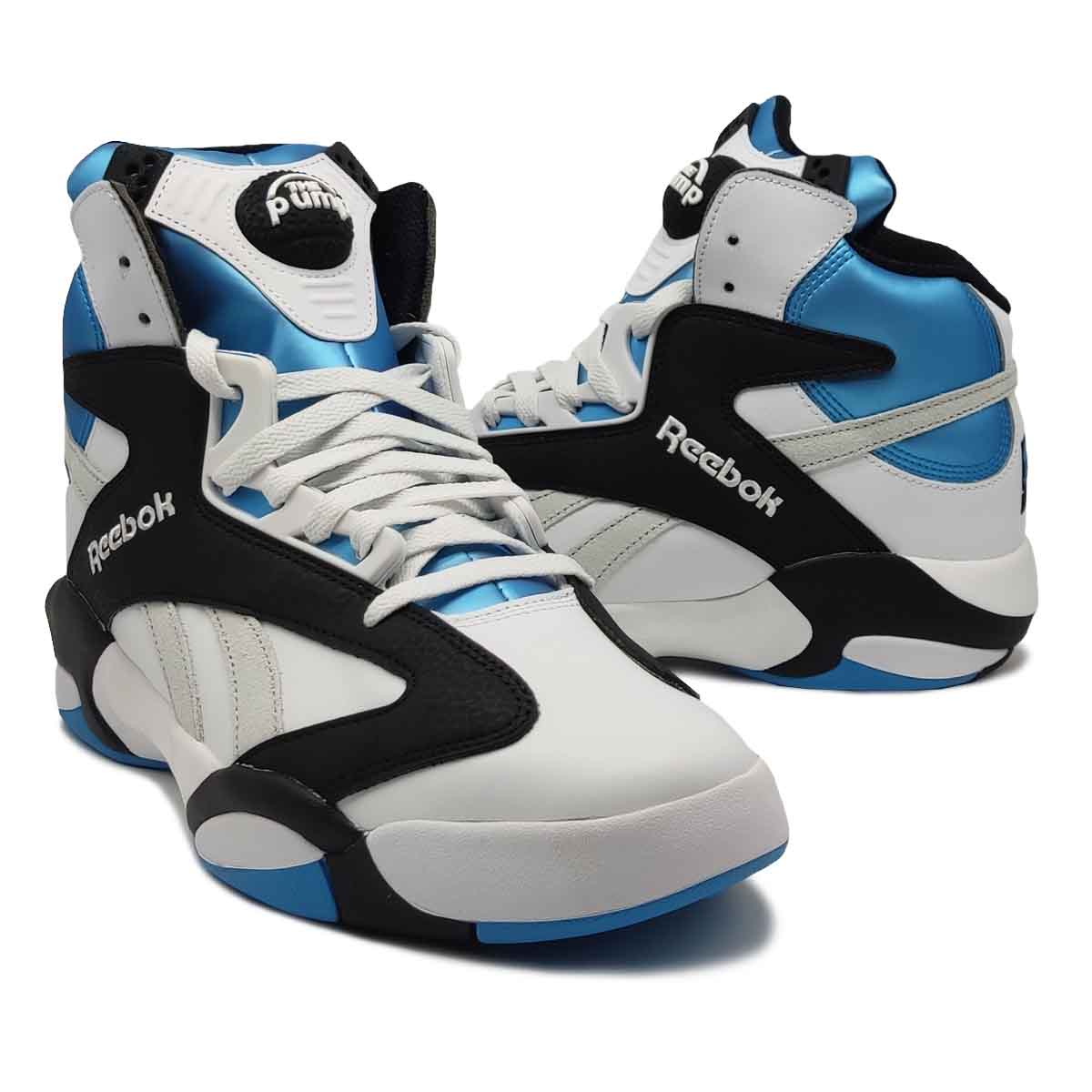 Reebok Shaq Attaq Blanco Negro Azul Metálico Hombre Basquetbol Original