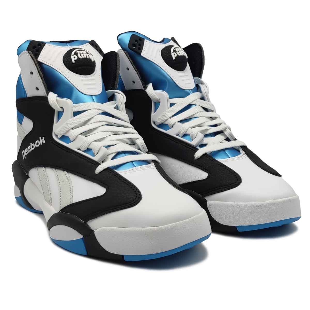 Reebok Shaq Attaq Blanco Negro Azul Metálico Hombre Basquetbol Original