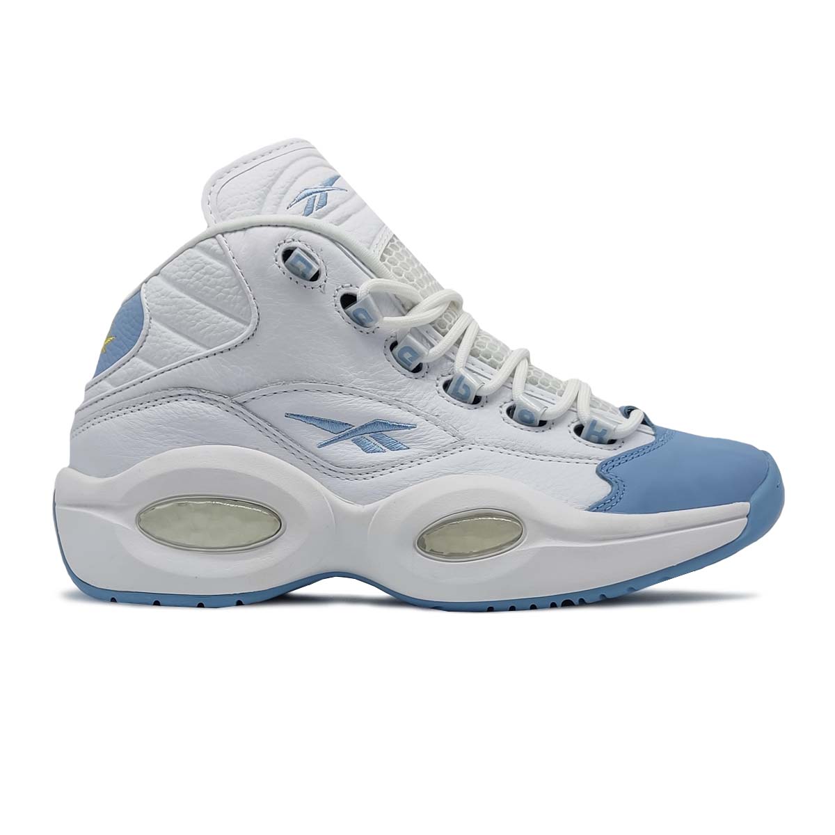 Reebok Question Mid Blanco Azul Hombre Basquetbol Originales .