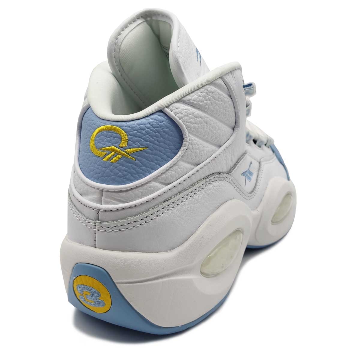 Reebok Question Mid Blanco Azul Hombre Basquetbol Originales .