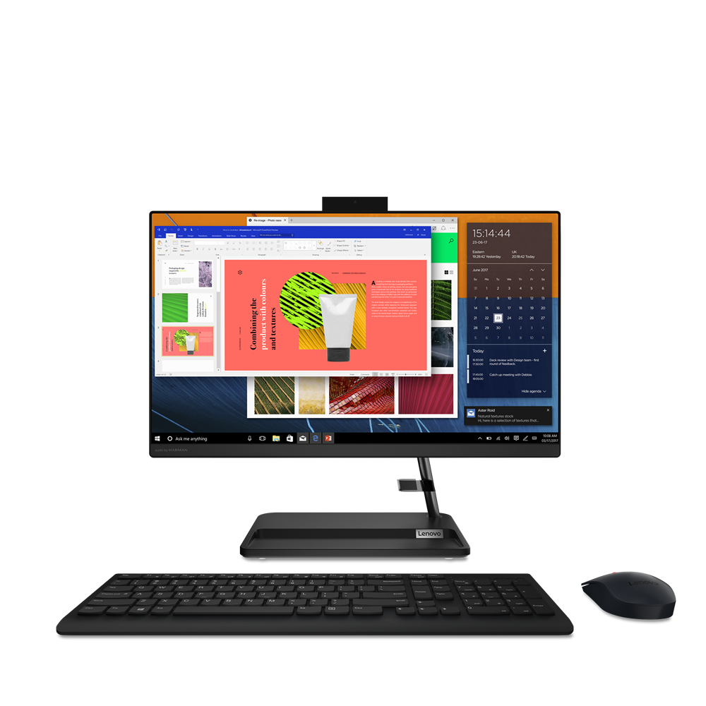 Lenovo IdeaCentre AIO 3 24ADA6 All-in-One 23.8", AMD Ryzen 5 3500U 2.10GHz, 8GB, 1TB + 128GB SSD, Windows 11 Home 64-bit, Negro.