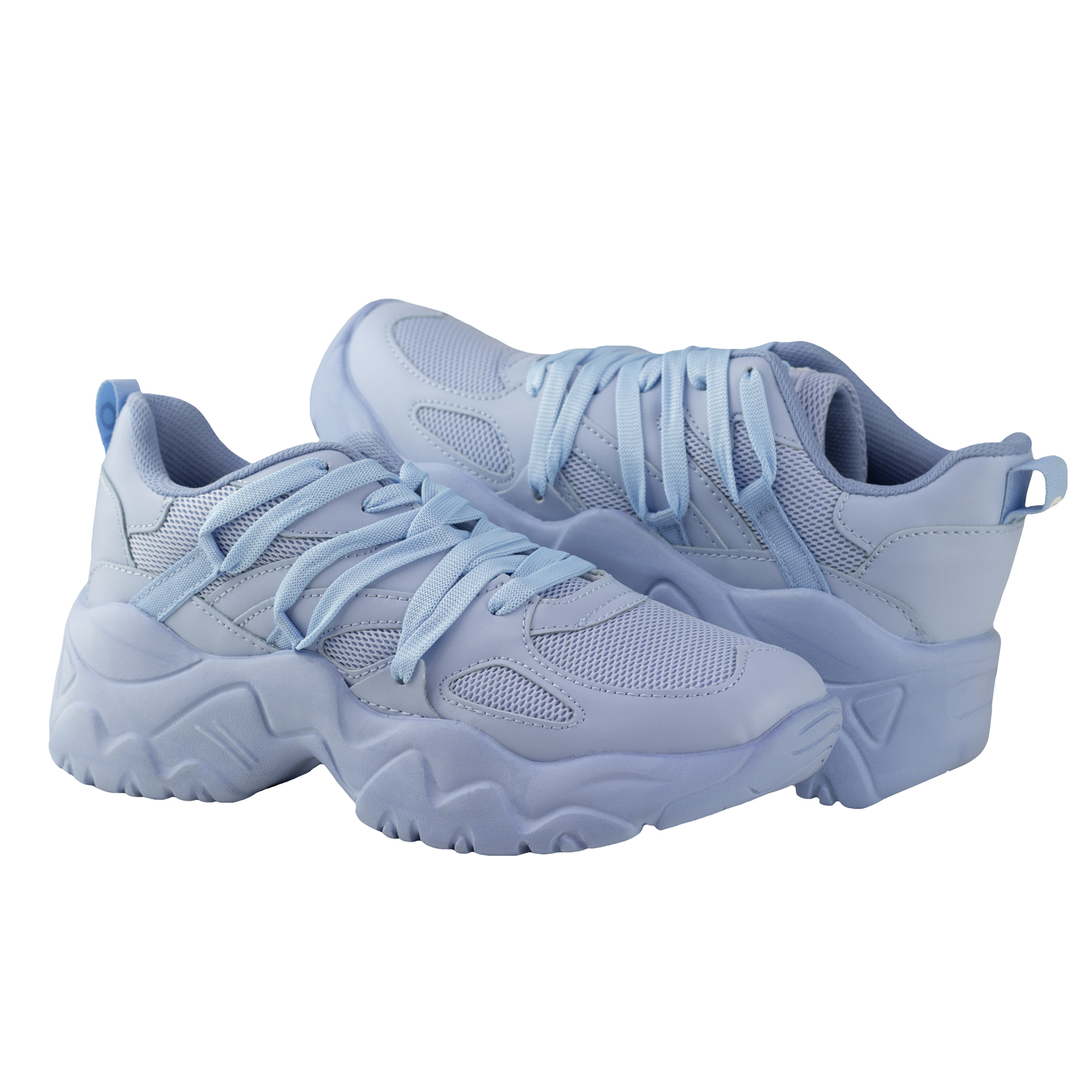 Tenis Urbano Suela Gruesa Mujer Capa De Ozono 632403 Azul.