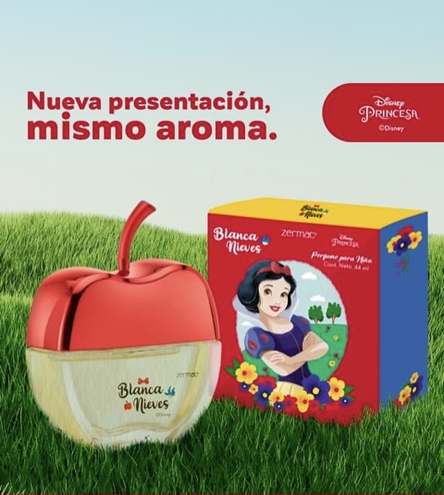 BLANCA NIEVES PERFUME INFANTIL FRAGANCIA INFANTIL PARA NIÑAS Y JOVENCITAS AROMA MUY DURADERO EN HERMOSA PRESENTACIÓN