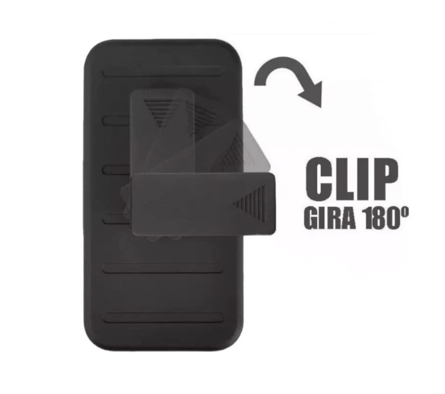 Funda Protector Uso Rudo con Clip más Mica de Cristal Gratis para Xiaomi Redmi Note 12 5g Color Negro.